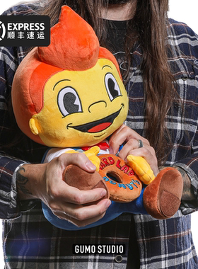 GUMO辛普森一家动漫电影正版周边毛绒公仔 Lard Lad 甜甜圈吉祥物