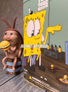 顺丰现货Gumo蟑螂汉堡 海绵宝宝 官方周边玩偶手办 Cockroach