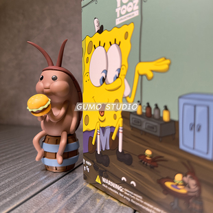 顺丰现货Gumo蟑螂汉堡 海绵宝宝 官方周边玩偶手办 Cockroach