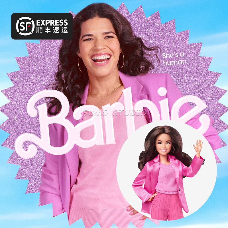 GUMO芭比BARBIE真人电影正版周边代购潮玩收藏主角Gloria粉色套装