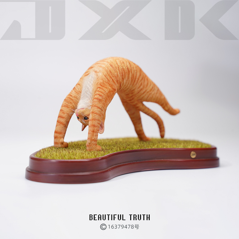 gumo现货jxk 1/6瑜伽猫3.0树脂萌宠物英短美短猫手办潮玩公仔玩具