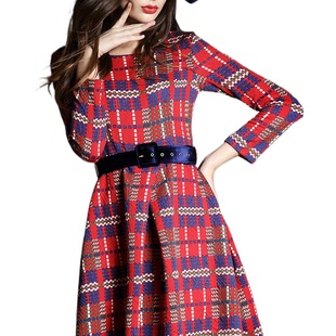 奈昕个性 化私人定制连衣裙70389欧美提花布印花桑蚕丝里布顺丰顺