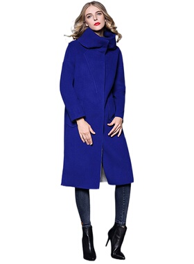 奈昕定制 25744 new Woolen coat冬季新款潮牌店纯色高领毛呢外套