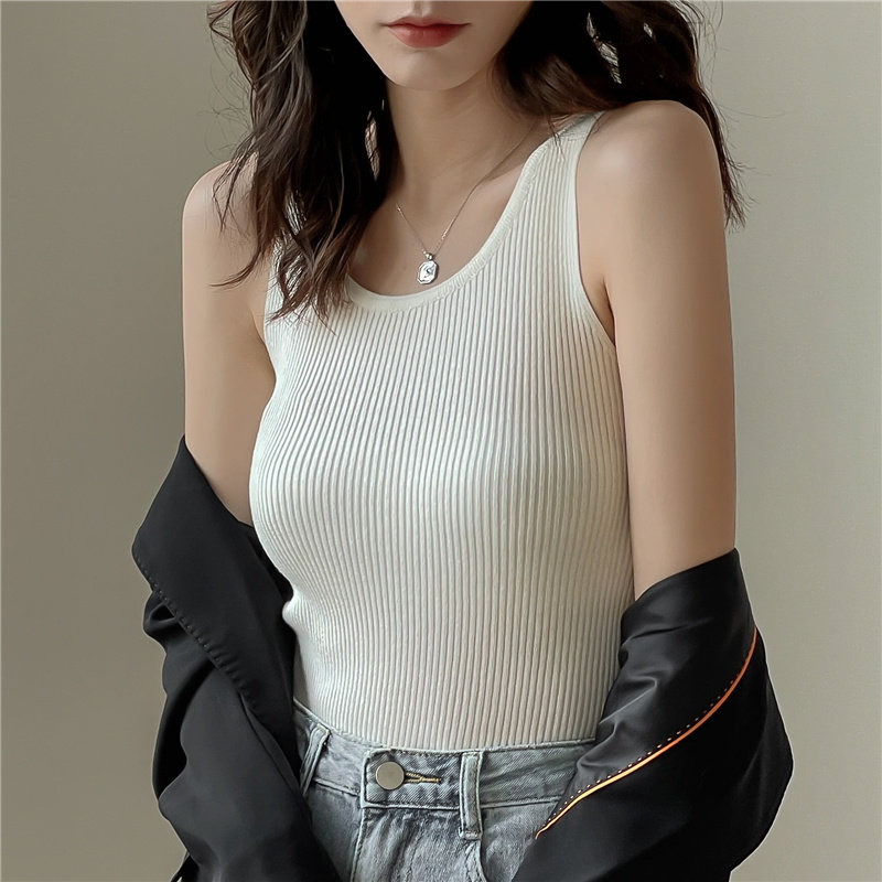 针织背心女西装打底吊带