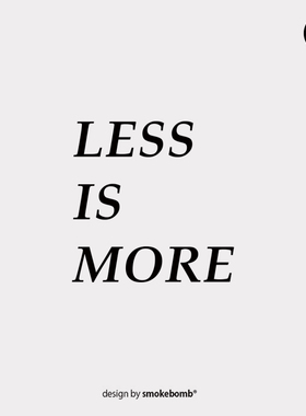 smokebomblab kids 金句 少即是多 less is more 文字系列纹身贴