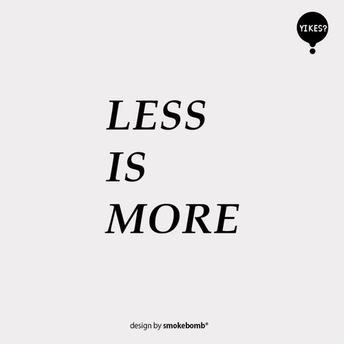 smokebomblab kids 金句 少即是多 less is more 文字系列纹身贴