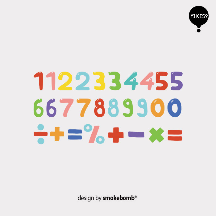 smokebomblab kids 儿童早教数字 加减乘除 好好学数学组合