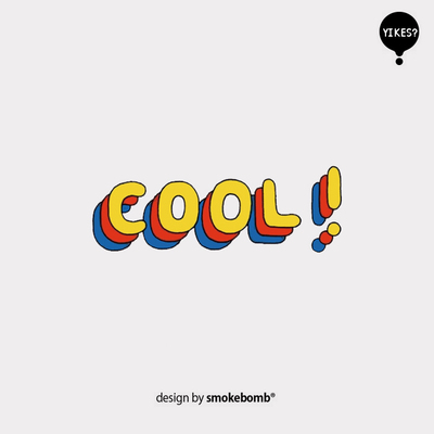 smokebomblab 儿童创意纹身贴 文字系列 COOL POP ART