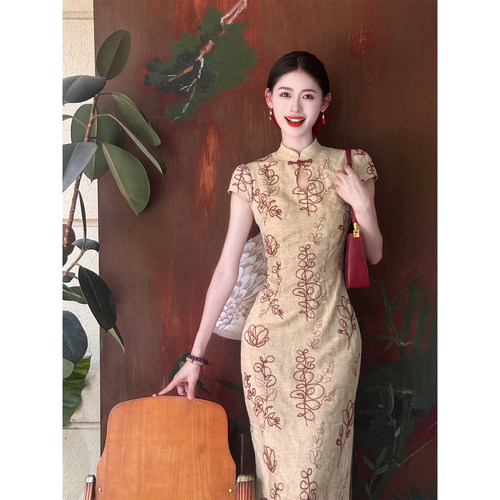 【现货速发】新中式红色订婚旗袍