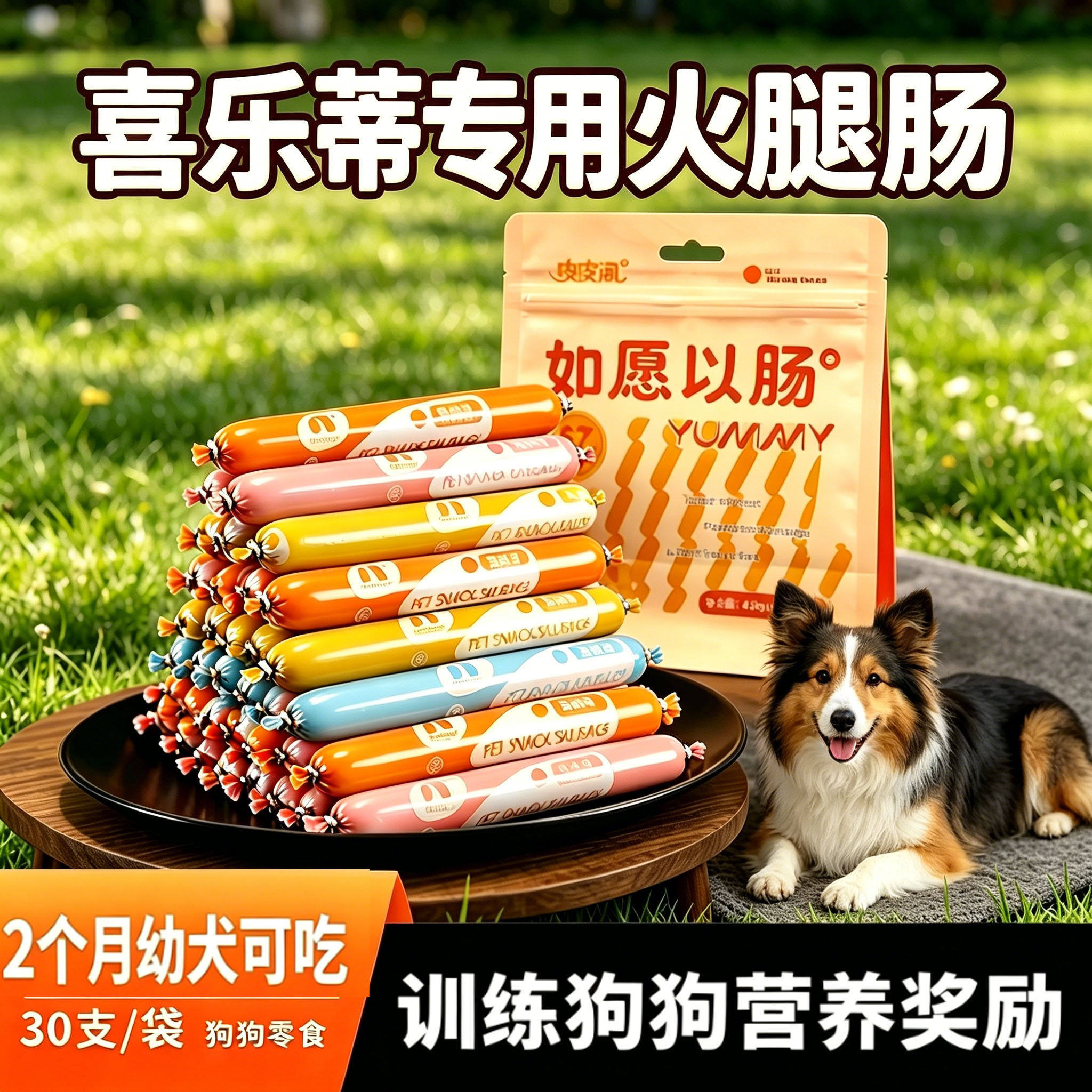 喜乐蒂专用狗狗火腿肠宠物训练奖励两2个月狗磨牙零食小狗狗香肠