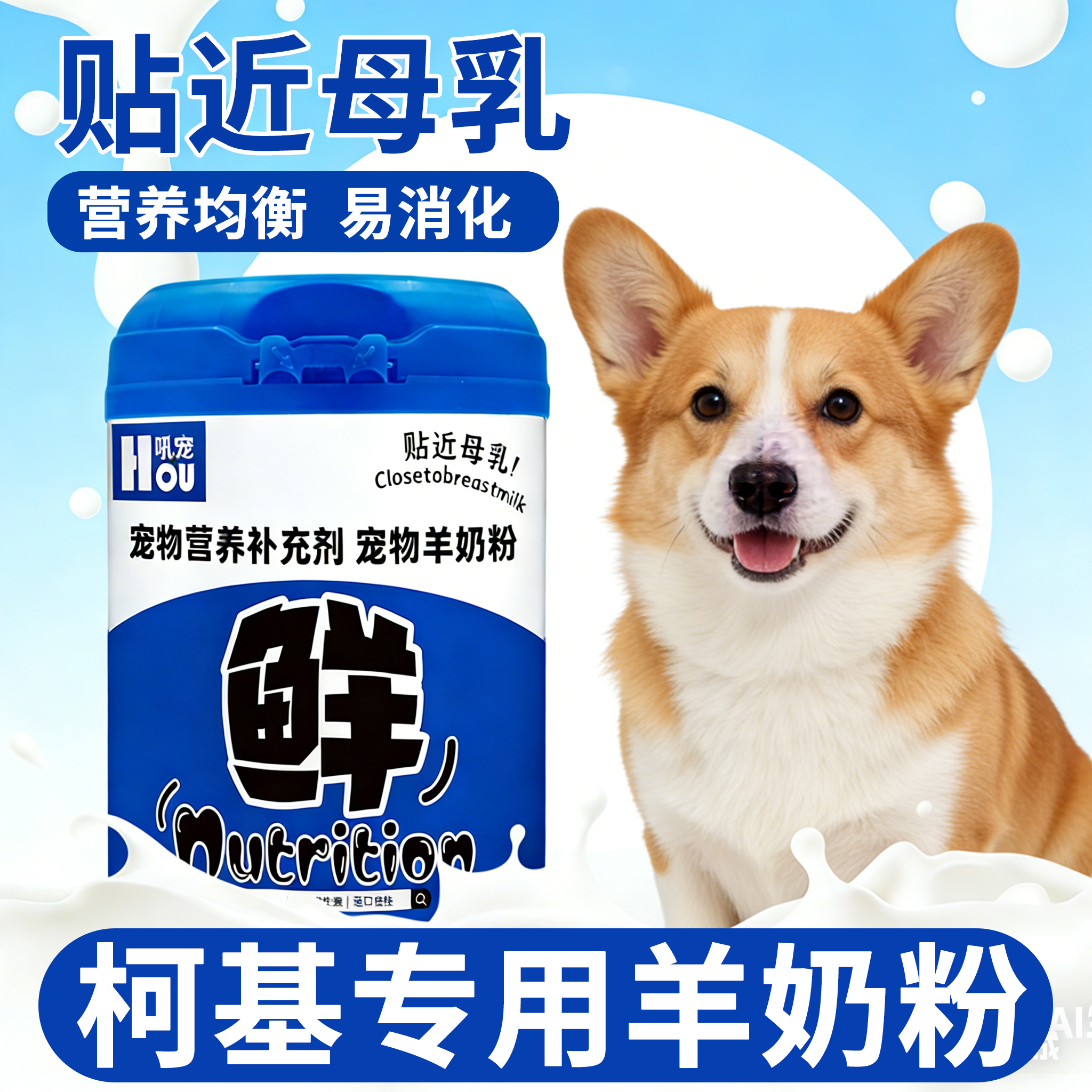 柯基专用狗狗羊奶粉刚出生的幼犬小狗喝的奶粉营养补充剂成年怀孕