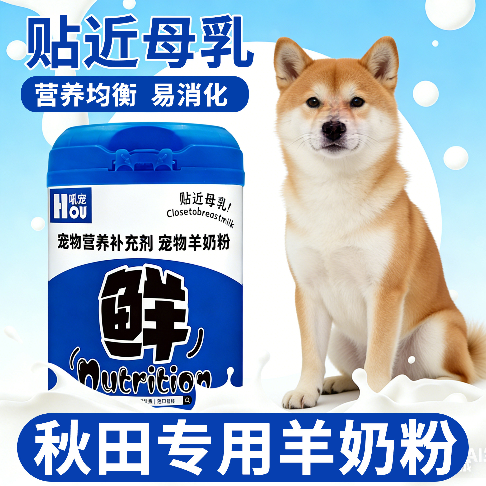 秋田专用狗狗羊奶粉刚出生的幼犬小狗喝的奶粉营养补充剂成年成犬