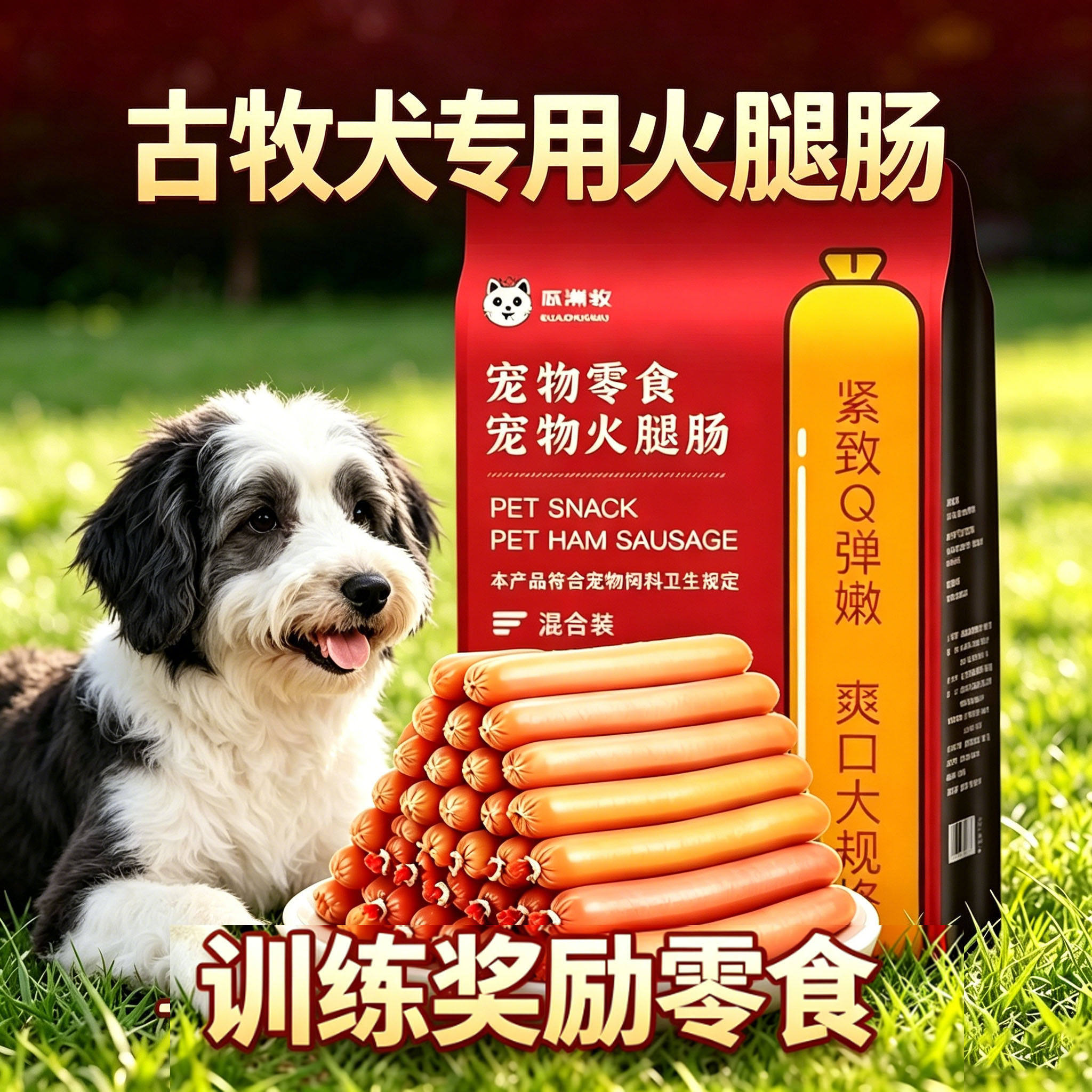 古牧专用狗狗火腿肠训练宠物奖励营养狗磨牙零食小狗吃的香肠补钙