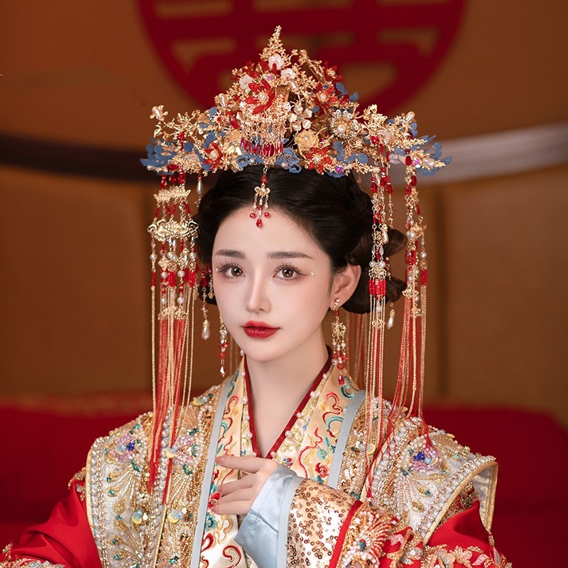 新款明制大气新娘皇后凤冠头饰