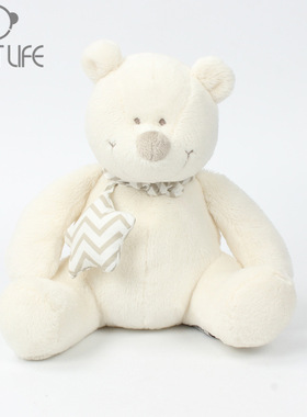 Polar bear白色安抚小熊毛绒玩具可爱治愈公仔陪睡熊玩偶生日礼物