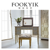 福溢家居 乡村复古化妆梳妆台储物柜子 FOOKYIK美国风梳妆台美式