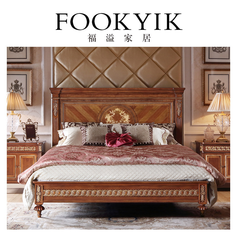 福溢家居 FOOKYIK法国风凡尔赛欧式床实木床1.8米卧室双人大床|ruв категории жилой мебели, кровать класса, Деревянные доски в сочетании с кровати - от Buy2taobao.com для оказания профессиональной услуги покупки агента Taobao
