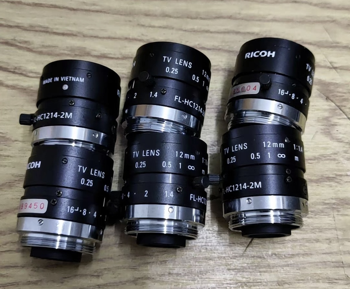 理光RICOH工业镜头FL-HC1214-2M，焦距12mm /F1.4  1/2靶面英寸