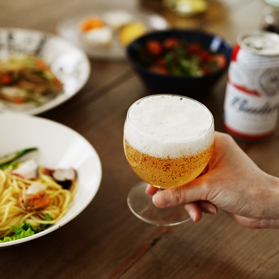 〈青森食堂〉日本代购高脚玻璃圆形红酒杯啤酒甜品汽水杯可堆叠