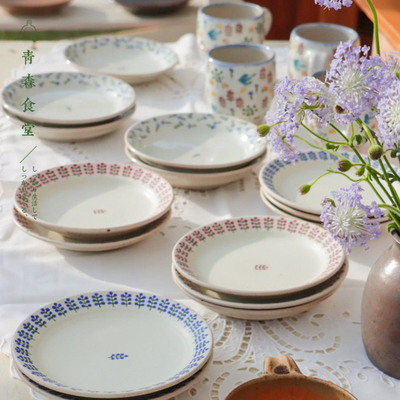 笠间烧作家手作粗陶可爱猪口杯