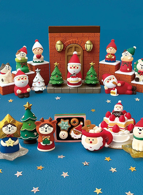 〈青森食堂〉日本正品Decole圣诞节可爱动物甜品树脂装饰节日摆件