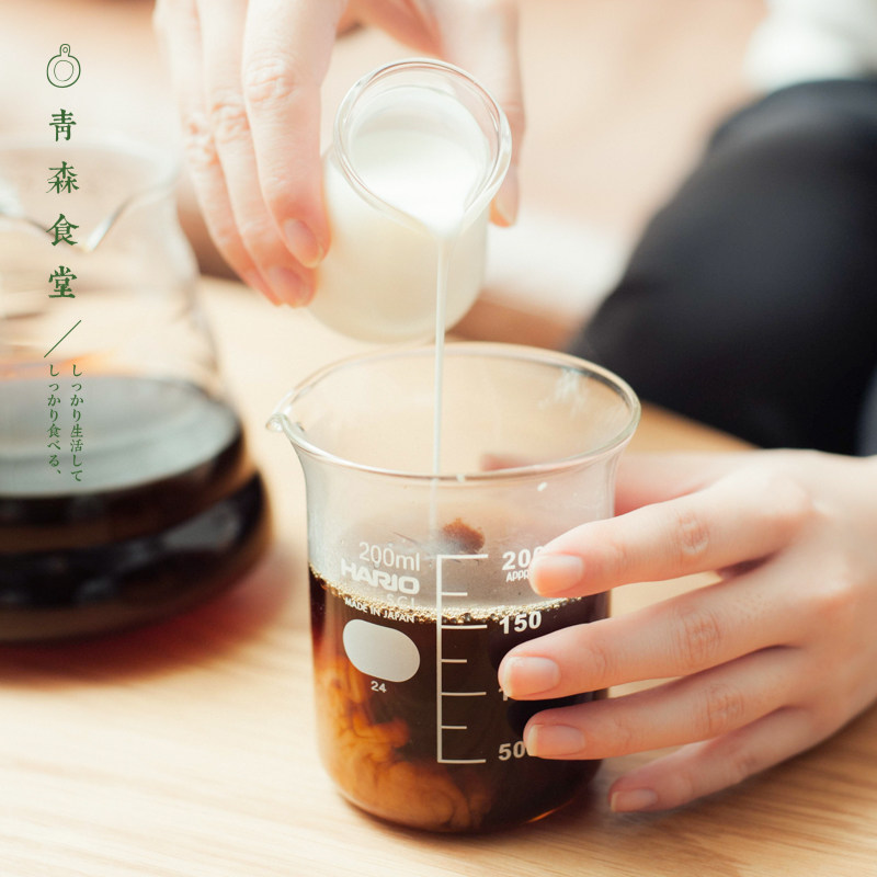 〈青森食堂〉日本制HARIO烘焙量杯手冲咖啡小奶杯耐热玻璃分享壶