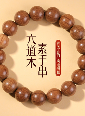精品天然六道降龙木转运手串