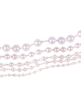 3—8mm保色电镀珍珠链条diy材料