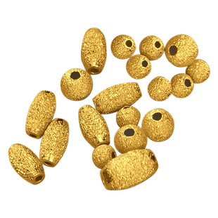 925纯银古法沙金珠子散珠手工diy材料手串隔珠桶珠转运珠饰品配件