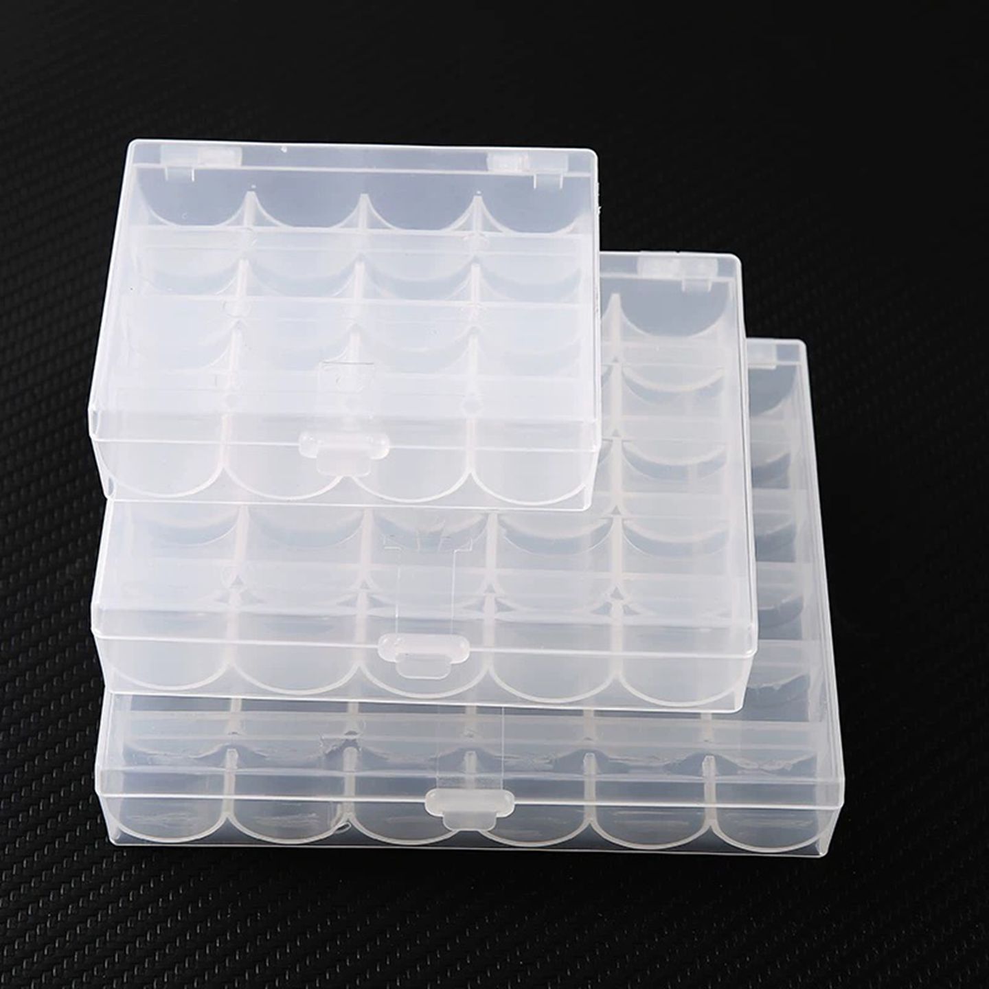 透明家用缝纫机梭芯线轴盒收纳盒