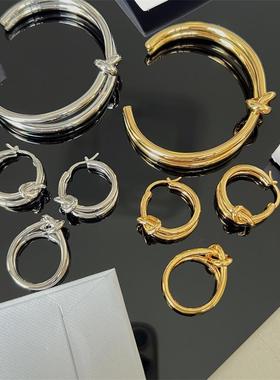 小众个性女几何打结开口戒指