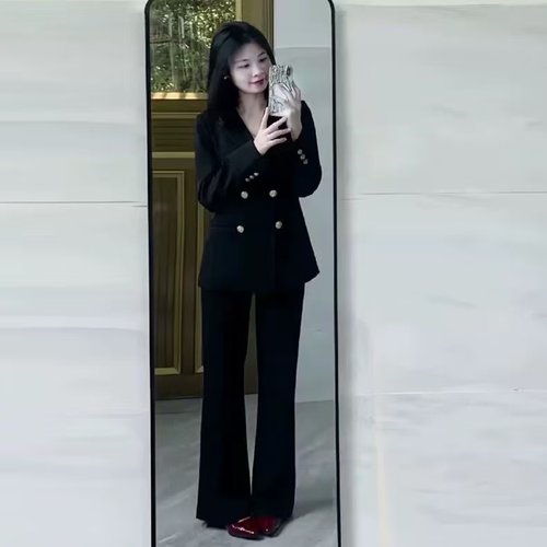 微喇裤西装套装上班休闲面试西服