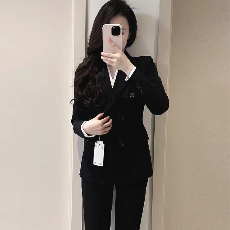 2025新款修身西装套装女职业装正装女套装大学生面试工作西服外套