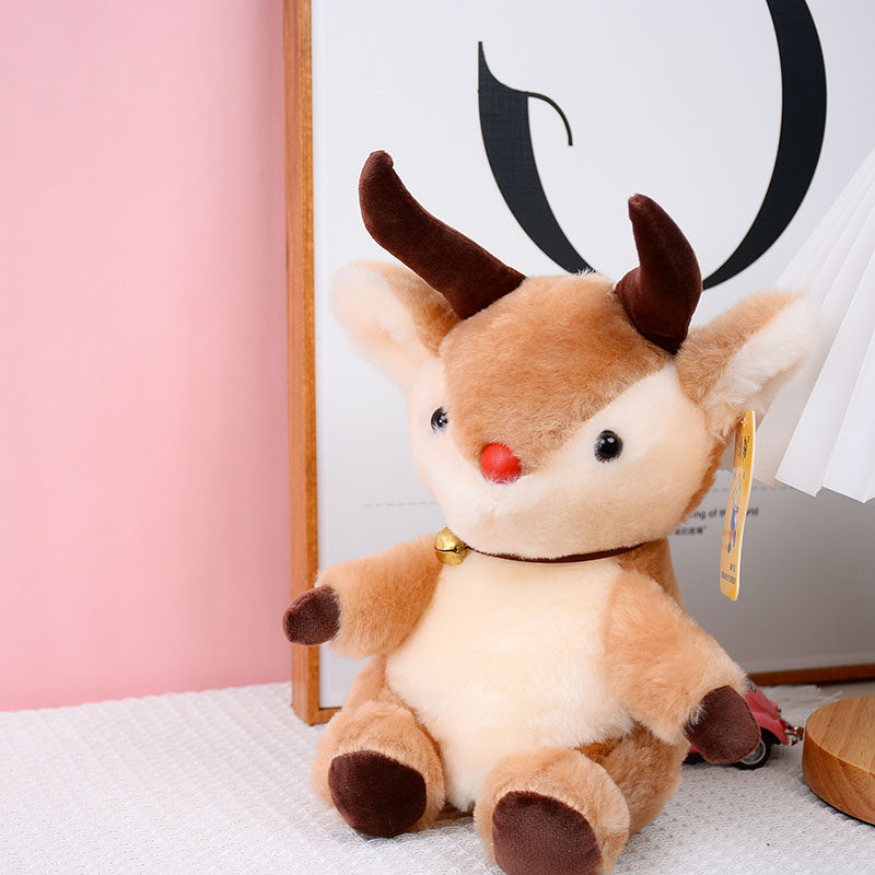 卡通可爱热带羚羊毛绒玩偶仿真公仔儿童抱睡玩具抓机娃娃生日礼物