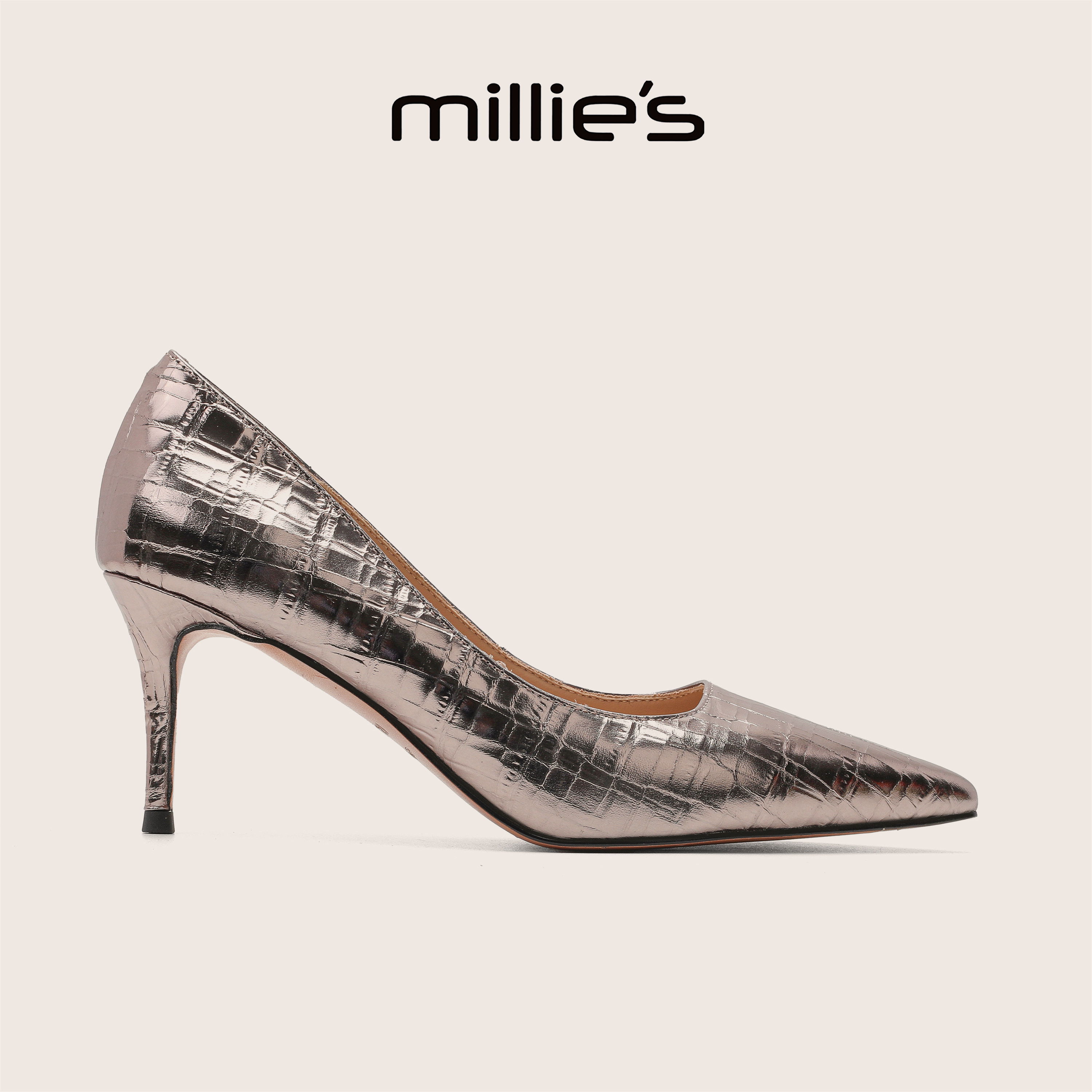 MILLIE'S/妙丽官方旗舰店爆款简约巨好看细高跟鞋夏季新款显高女C