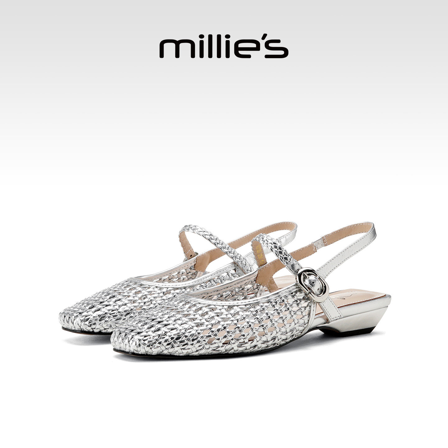 millies妙丽女士低跟休闲凉鞋2026夏季新款外穿气质绝美包头半拖