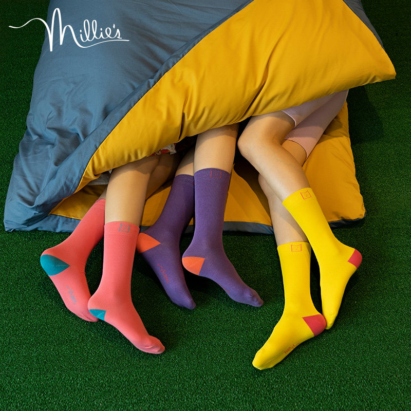 【三双装】millie's/妙丽商场同款可爱彩虹袜中筒袜子FH007AX1|msdalam kategori Pakaian Dalam/seluar dalam lelaki/tracksuit, Sock/bottoming stoking/stoking/kaki sarung kaki - dari Buy2taobao.com untuk memberikan perkhidmatan ejen Taobao profesional membeli