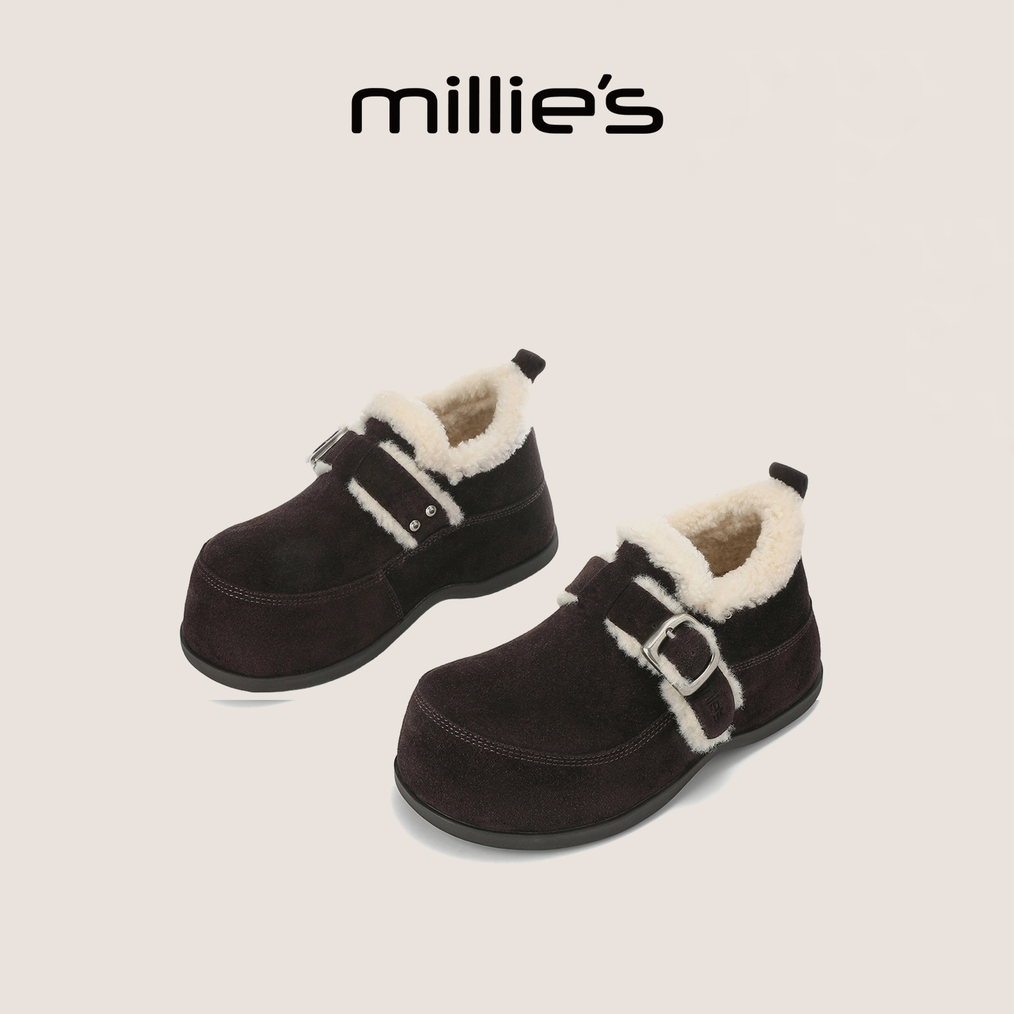 妙丽旗舰店官方加绒勃肯鞋