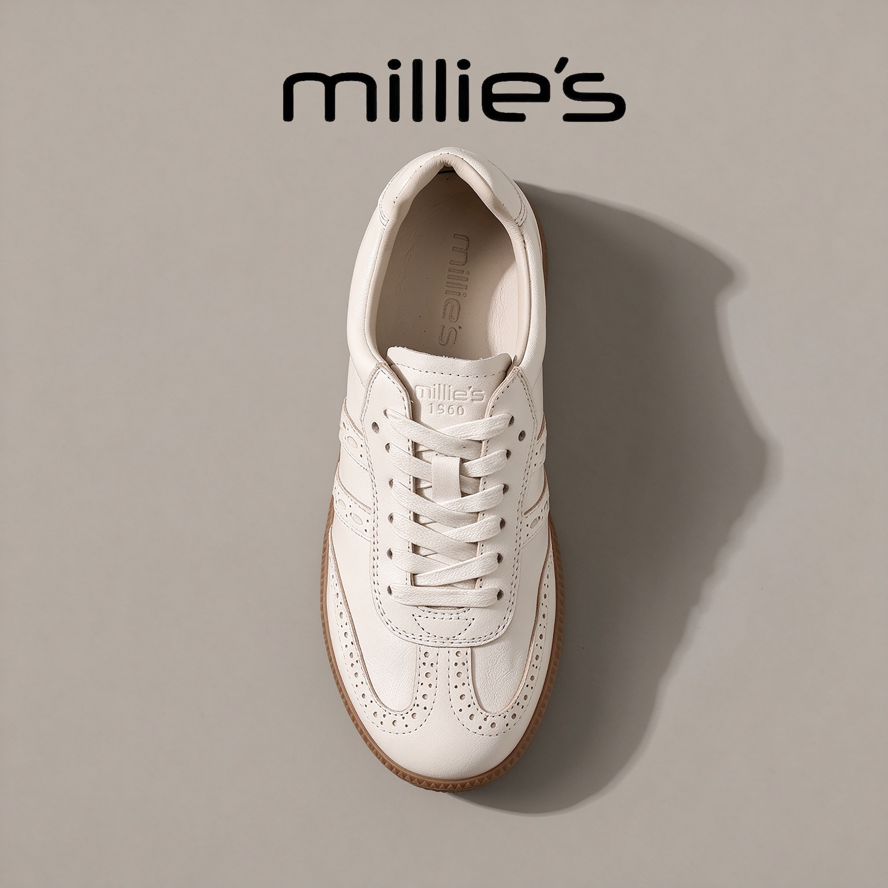 MILLIE'S/妙丽官方旗舰店流行系带巨好看透气休闲鞋厚底不累脚女C