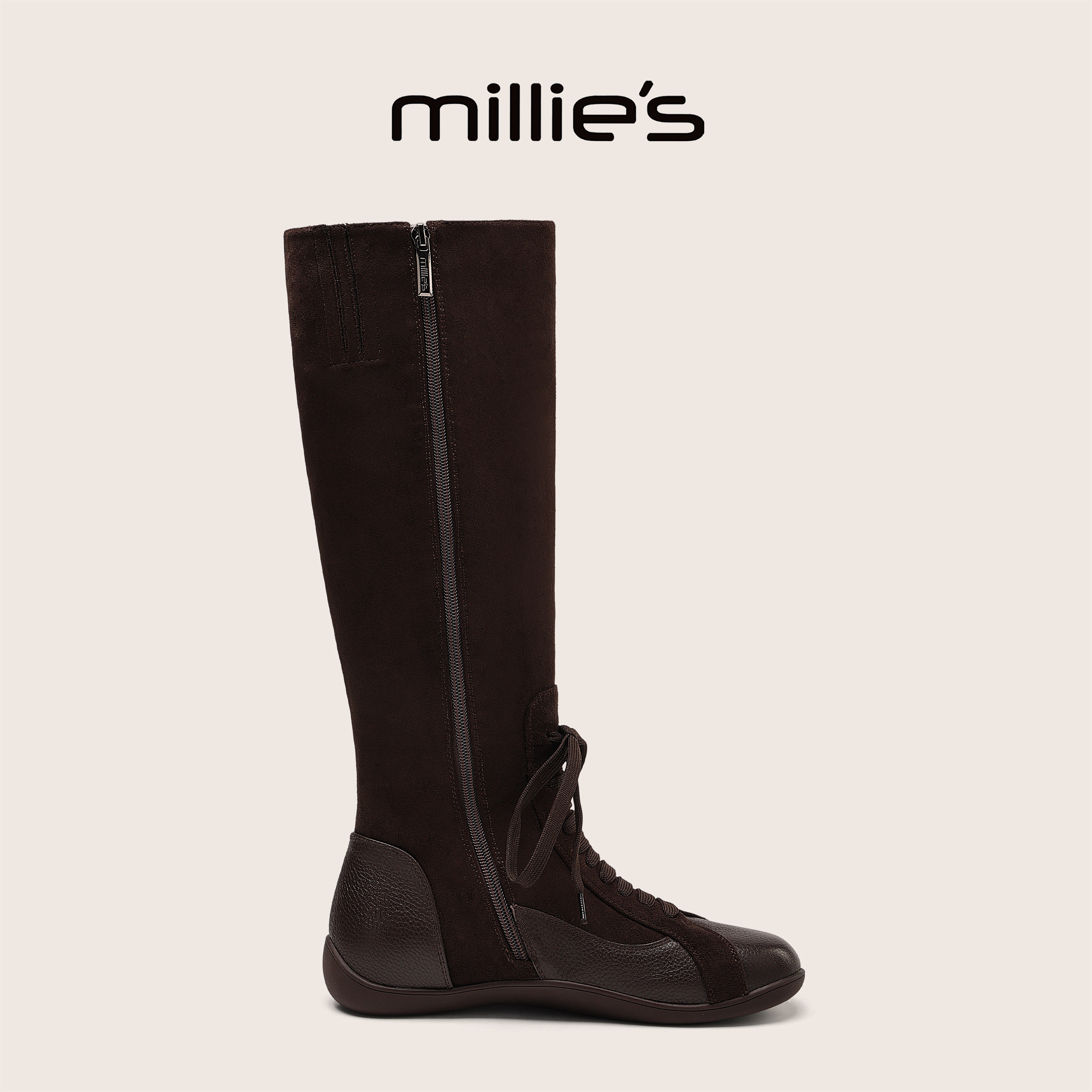MILLIE'S/妙丽官方旗舰店流行爆款拼接巨好看马丁靴秋冬时尚女靴C