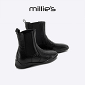 MILLIE 女平底马丁靴女巨好内增高看短靴女 加绒保暖鞋 妙丽时尚