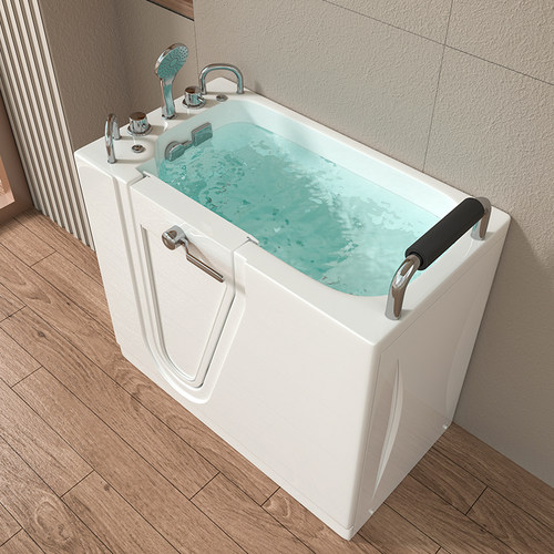 享悦老年人步入式无障碍侧内开门坐式亚克力泡澡按摩家用养生浴缸
