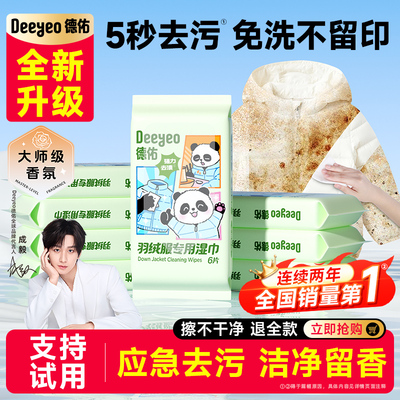 德佑羽绒服清洁湿巾*6包