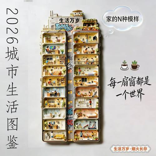年轻人蜗居生活金属冰箱贴