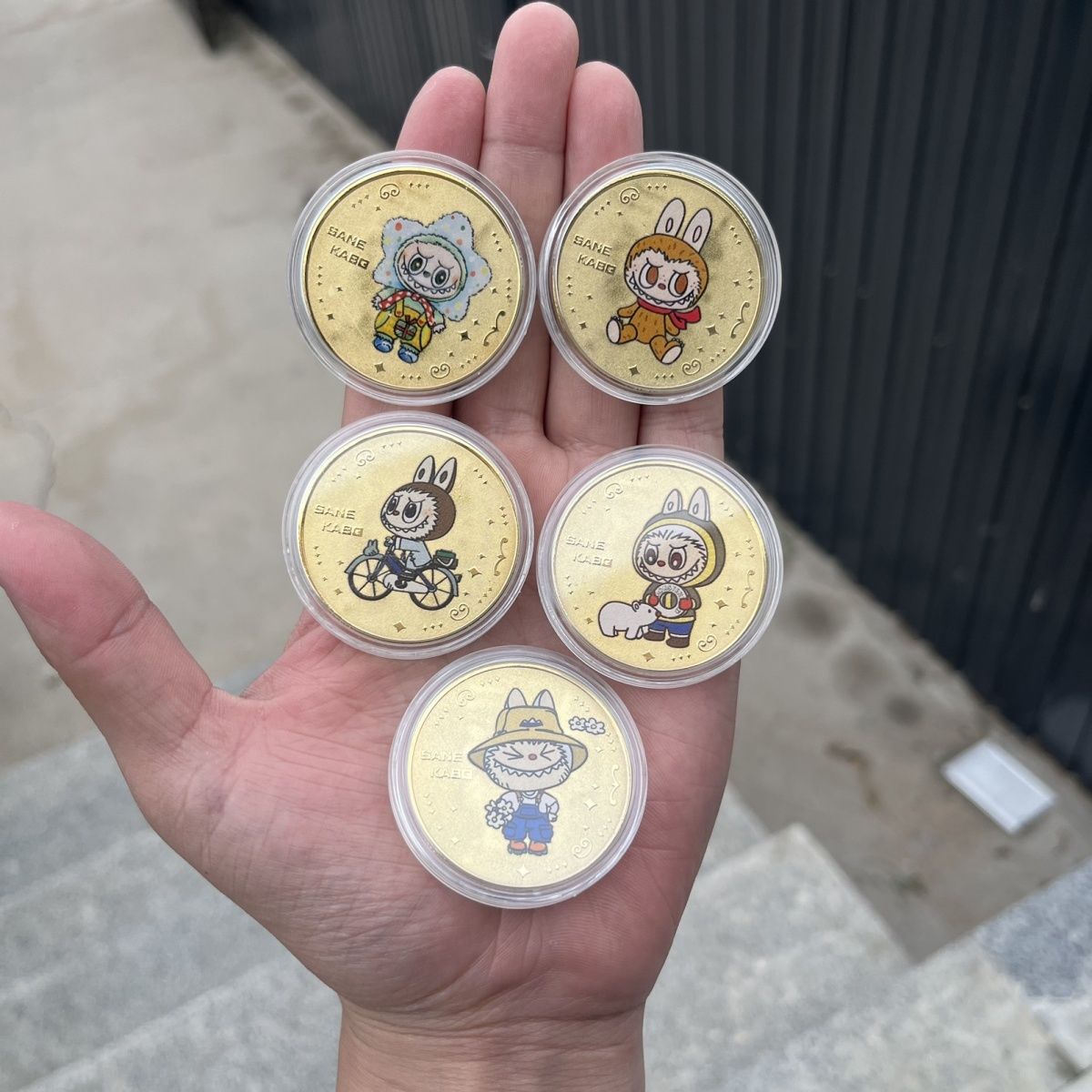 拉布布纪念币动漫儿童礼物金属