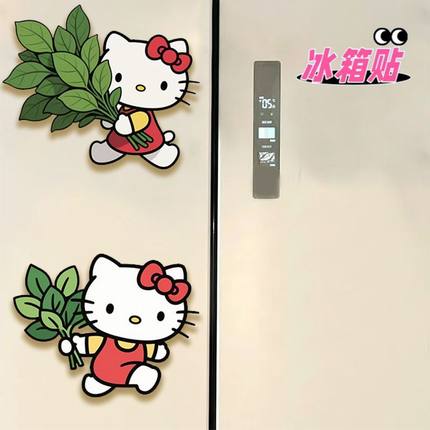 hello kitty冰箱贴家居厨房亚克力磁吸创意高颜值装饰吸铁石