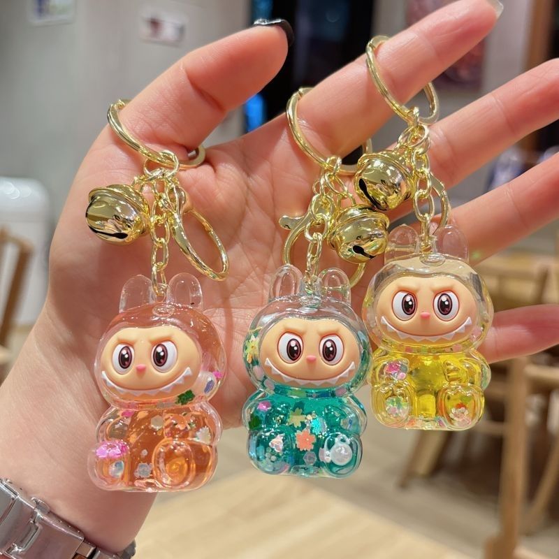 labubu流沙挂件亚克力入油公仔