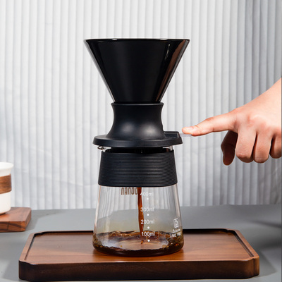 koonan手冲聪明杯咖啡壶套装咖啡器具v60陶瓷莲花纹咖啡滤杯闷蒸