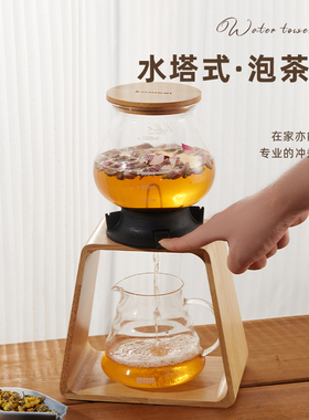 Koonan日式水塔泡茶壶玻璃耐高温家用冷热花茶壶冷萃咖啡壶大容量