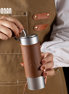 koonan磨豆机皮套手摇磨豆机手工制作牛皮皮套适配多种磨豆机专用